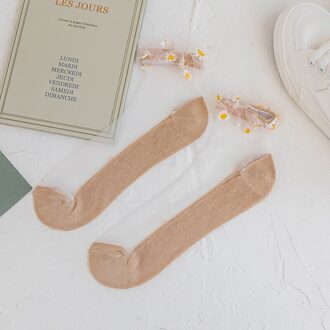 Enkel Sokken Kant Leuke Kawaii Mode Harajuku Calcetines Vrouwen Chaussette Femme Sokken Korte Meias Katoen Dames Sok koffie