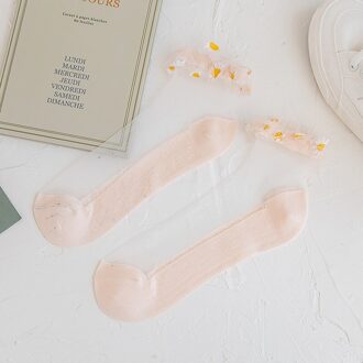 Enkel Sokken Kant Leuke Kawaii Mode Harajuku Calcetines Vrouwen Chaussette Femme Sokken Korte Meias Katoen Dames Sok roze