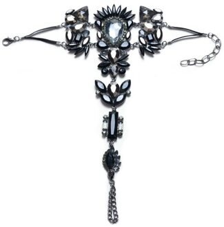 Enkelbanden Voor Vrouwen Rhinestones Gem Bloem Hanger Enkel Barefoot Sandal Foot Sieraden Enkelband Accesorios Mujer # D35