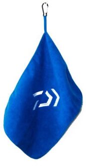 Enkele/Dubbele Laag Vissen Handdoek Microfiber Aas Handdoek Verdikking Non-stick Absorberende Outdoor Wandelen Handdoek Met Clip blauw