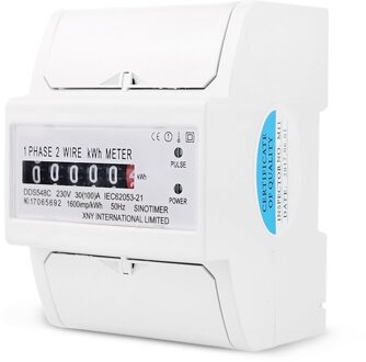 Enkele Fase Twee Draad Stroomverbruik Watt Energie Meter Kwh 30(100) een 230V Ac 50Hz Wattmeter Huishoudelijke Elektrische Din Rail Mount