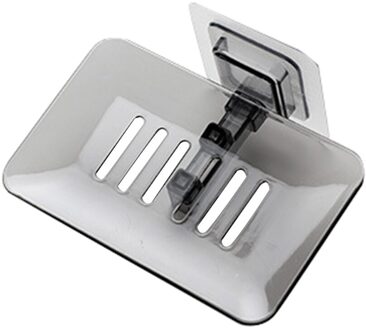 Enkele Lagen Zeepkist Keuken Gereedschap Badkamer Accessoires Zeep Plastic Zeep Aftappen Houder Zeepbakje Container Organisatoren Rack licht grijs
