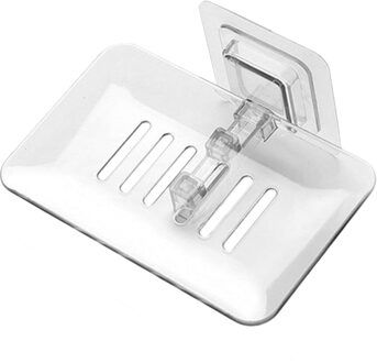 Enkele Lagen Zeepkist Keuken Gereedschap Badkamer Accessoires Zeep Plastic Zeep Aftappen Houder Zeepbakje Container Organisatoren Rack wit