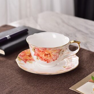 Enkele Nordic Koffiekopje Schotel Lepel Set Bone China Britse Cafe Porselein Thee Cup Geavanceerde Tasse Een Cafe Keramische Theekopje EE50BD