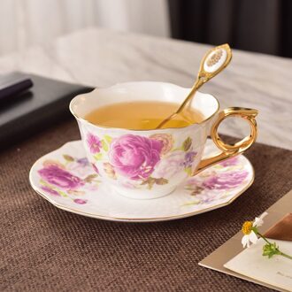 Enkele Nordic Koffiekopje Schotel Lepel Set Bone China Britse Cafe Porselein Thee Cup Geavanceerde Tasse Een Cafe Keramische Theekopje EE50BD