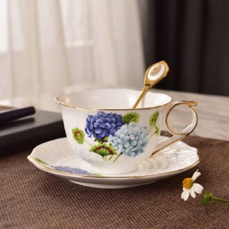 Enkele Nordic Koffiekopje Schotel Lepel Set Bone China Britse Cafe Porselein Thee Cup Geavanceerde Tasse Een Cafe Keramische Theekopje EE50BD