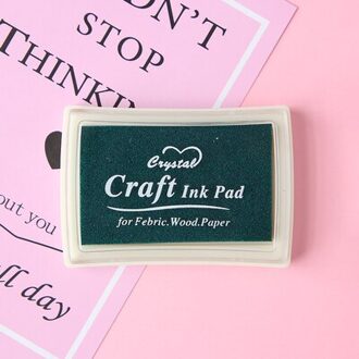 Enkele Solo Kleur Stempelkussen Blauw Koffie Geel Goud Zilver Kleuren Beschikbaar Diy Hobby Decoratie Inkt Pad Set diep groen