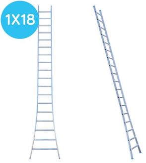 Enkele Uitgebogen Ladder - Lichtgewicht Met 1x18 Sporten