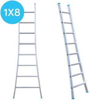 Enkele Uitgebogen Ladder - Lichtgewicht Met 1x8 Sporten
