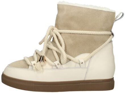 Enkellaarsjes Plat Beige - 41