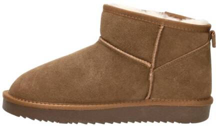 Enkellaarsjes Plat Cognac - 37