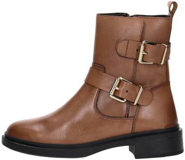 Enkellaarsjes Plat Cognac - 37