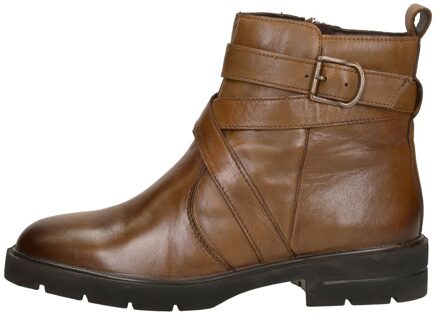 Enkellaarsjes Plat Cognac - 39