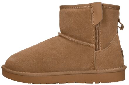 Enkellaarsjes Plat Cognac - 41