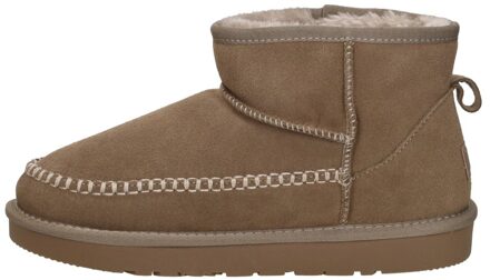 Enkellaarsjes Plat Taupe - 41