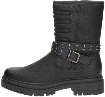 Enkellaarsjes Plat Zwart - 38