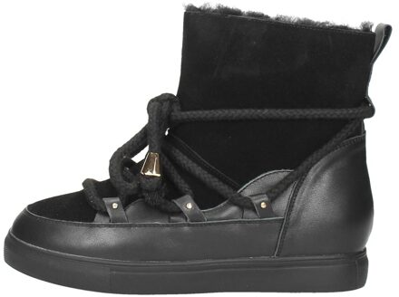 Enkellaarsjes Plat Zwart - 41