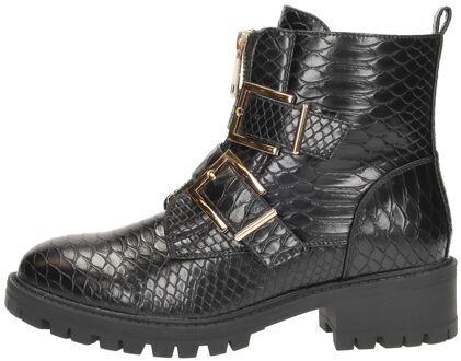 Enkellaarsjes Plat Zwart - 42