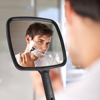 Enkelzijdige Grote Handheld Spiegel Met Handvat Voor Kappers Cosmetische Make-Up Spiegel Voor Dames Beauty Dressoir Hand Spiegel