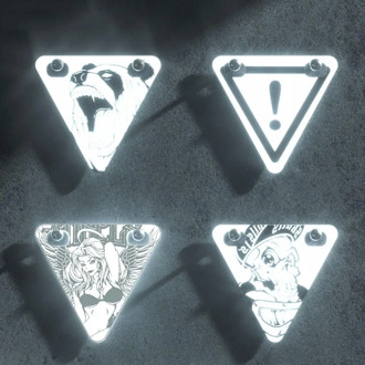 ENLEE Bike Reflective Sign Cycling Triangle Tiny Reflector MTB Bicycle Reflective Warning Safety Decor Outdoor Bikes Accessories