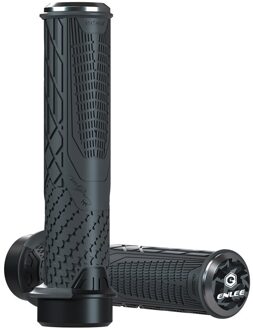 Enlee Fiets Stuur Grips Comfortabele Tpr Vergrendeling Mtb Stuur Grip Bike Grips Voor Mtb Bmx grijs