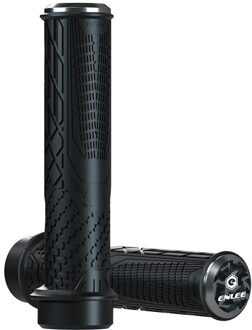 Enlee Fiets Stuur Grips Comfortabele Tpr Vergrendeling Mtb Stuur Grip Bike Grips Voor Mtb Bmx zwart