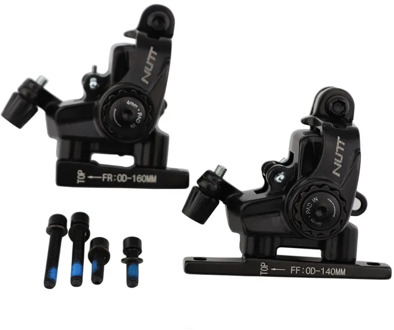 ENLEE Road Bike Disc Brake Caliper 140 160 mm Double Mechanical Line Pull Flat Front Rear Clamp Set G2 Rotors Disk Bicycle