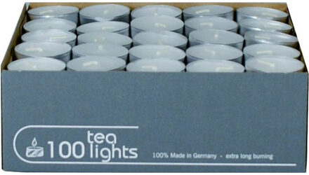 Enlightening Candles 100x Witte theelichtjes/waxinelichtjes 5 branduren