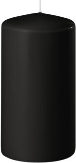 Enlightening Candles 1x Kaarsen zwart 6 x 8 cm 27 branduren sfeerkaarsen - Stompkaarsen