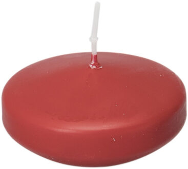 Enlightening Candles 24x Grote drijvende kaarsen rood 8 cm 8 branduren - Drijfkaarsen