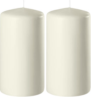 Enlightening Candles 2x Kaarsen ivoorwit 6 x 12 cm 45 branduren sfeerkaarsen - Stompkaarsen