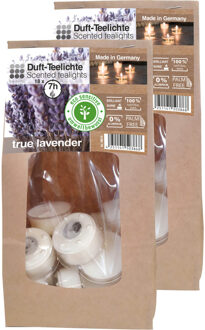 Enlightening Candles 36x Geurtheelichtjes lavendel/wit 4 cm 7 branduren