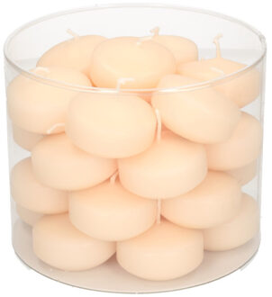 Enlightening Candles 56x Cremewitte drijfkaarsen 5 cm 4 branduren