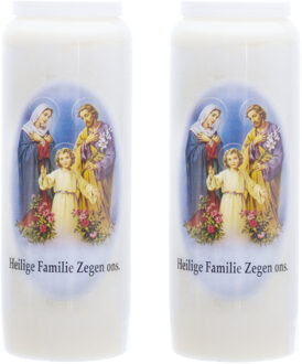 Enlightening Candles Candles Grafkaars - 2x - wit - 6 x 18 cm - 9 dagen - Noveenkaars - Gedenkkaars - Graflicht