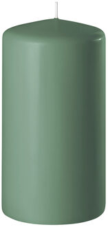 Enlightening Candles Cilinder/stompkaars - groen - D6 x H15 cm - 58 branduur