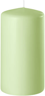 Enlightening Candles Cilinder/stompkaars - lichtgroen - D6 x H10 cm - 36 branduur