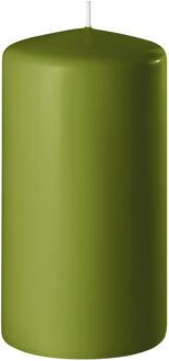 Enlightening Candles Cilinder/stompkaars - olijfgroen - D6 x H10 cm - 36 branduur