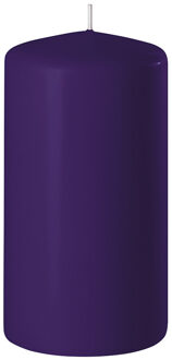 Enlightening Candles Cilinder/stompkaars - paars - D8 x H12 cm - 45 branduur