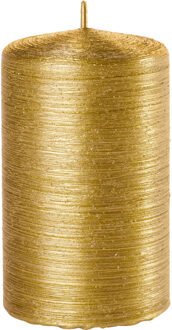 Enlightening Candles Cilinderkaars/stompkaars - goud - 6 x 10 cm - 25 branduren - sfeerkaarsen - kaarsen Goudkleurig