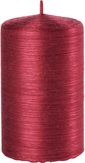Enlightening Candles Cilinderkaars/stompkaars - rood - 6 x 10 cm - 25 branduren - sfeerkaarsen - kaarsen