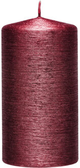 Enlightening Candles Cilinderkaars/stompkaars - rood - 7 x 13 cm - 25 branduren - sfeerkaarsen - kaarsen