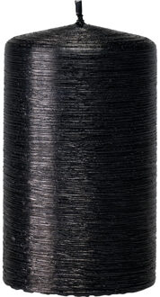 Enlightening Candles Cilinderkaars/stompkaars - zwart - 6 x 10 cm - 25 branduren - sfeerkaarsen - kaarsen