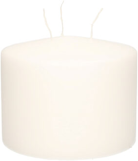 Enlightening Candles Witte multi lont kaars/mammoetkaars 15 x 12 cm 104 branduren - Stompkaarsen