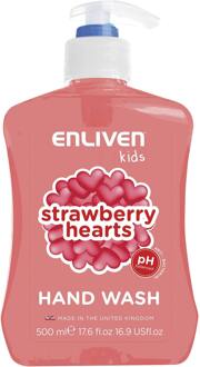 Enliven Handzeep Enliven Kids Anti-Bacterial Handwash Strawberry Hearts 500 ml