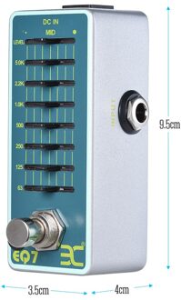 Eno Ex EQ7 Gitaar Equalizer Effect Pedaal 7-Band Eq Volledige Metalen Behuizing True Bypass Gitaar Onderdelen & Accessoires