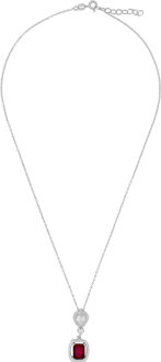 'Enora' Dames 925 Sterling Zilveren Ketting met Hanger - Zilver ZH-7426/RU