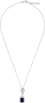 'Enora' Dames 925 Sterling Zilveren Ketting met Hanger - Zilver ZH-7426/SA