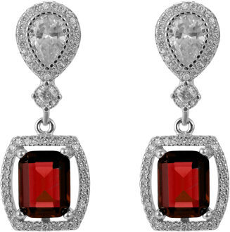 'Enora' Dames 925 Sterling Zilveren Set: Halsketting + Oorbellen + Ring - Zilver SET-7426/RU