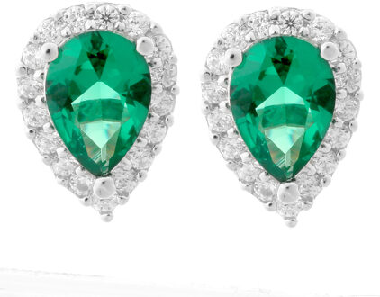 'Enora' Dames 925 Sterling Zilveren Stud Oorbellen - Zilver ZO-7226/EM