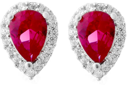 'Enora' Dames 925 Sterling Zilveren Stud Oorbellen - Zilver ZO-7226/RU